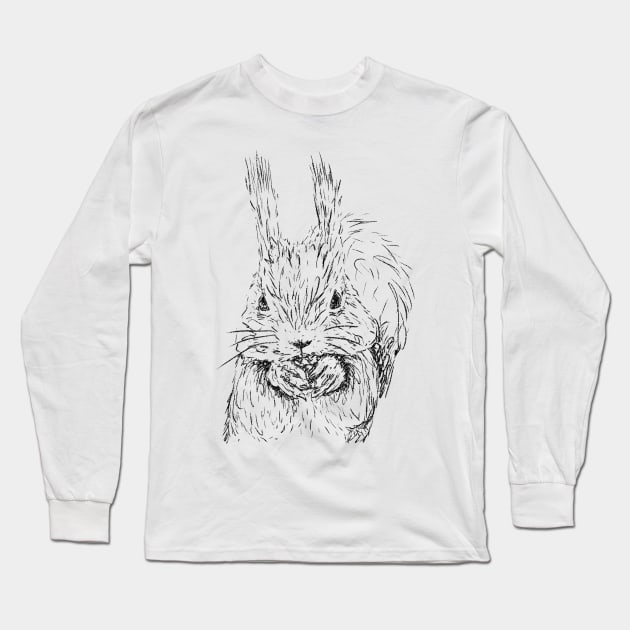 Squirrel #2 Long Sleeve T-Shirt by WAK SOW